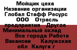 Мойщик цеха › Название организации ­ Глобал Стафф Ресурс, ООО › Отрасль предприятия ­ Другое › Минимальный оклад ­ 18 000 - Все города Работа » Вакансии   . Калужская обл.,Калуга г.